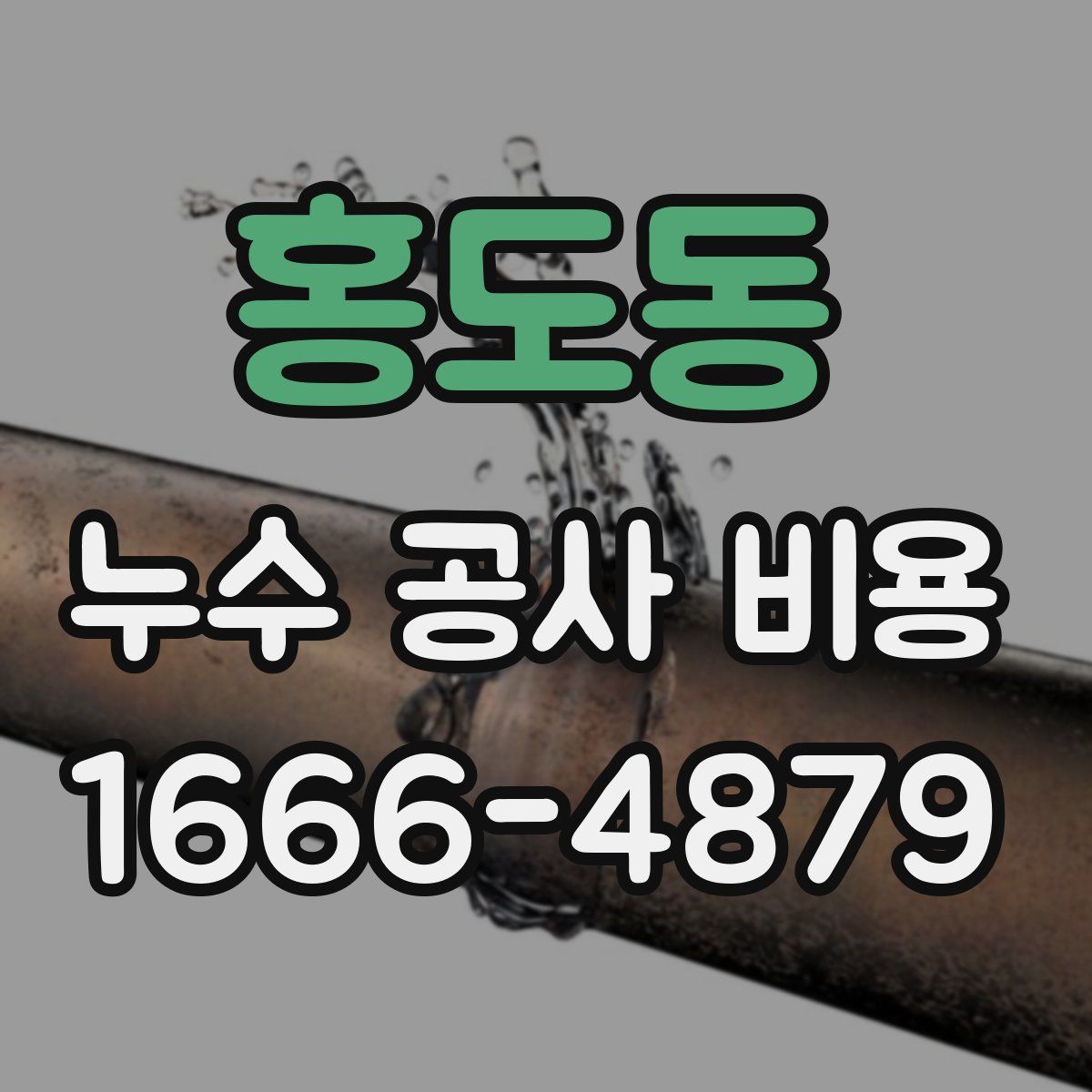 홍도동 누수 공사 비용