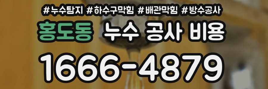 홍도동 누수 공사 비용