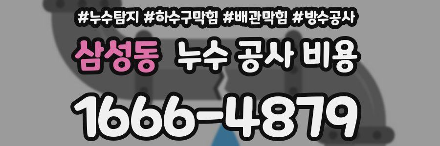 삼성동 누수 공사 비용