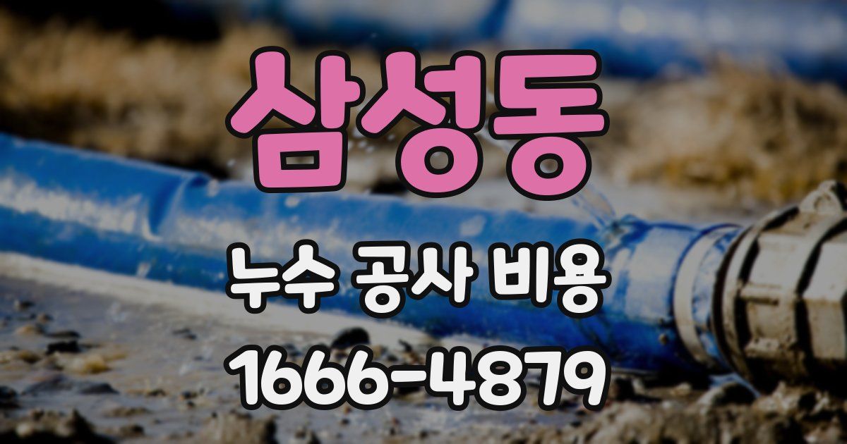 삼성동 누수 공사 비용