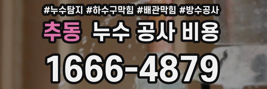 추동 누수 공사 비용