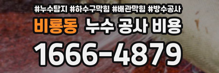 비룡동 누수 공사 비용