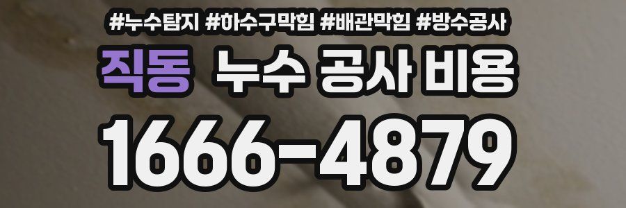 직동 누수 공사 비용