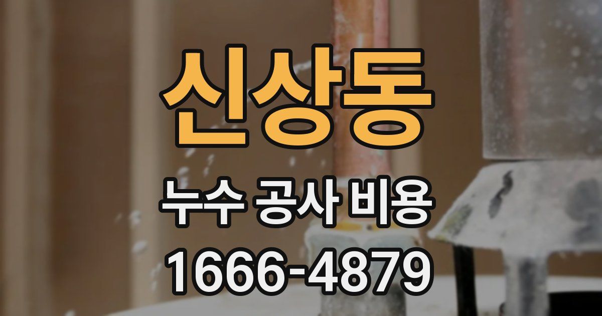 신상동 누수 공사 비용