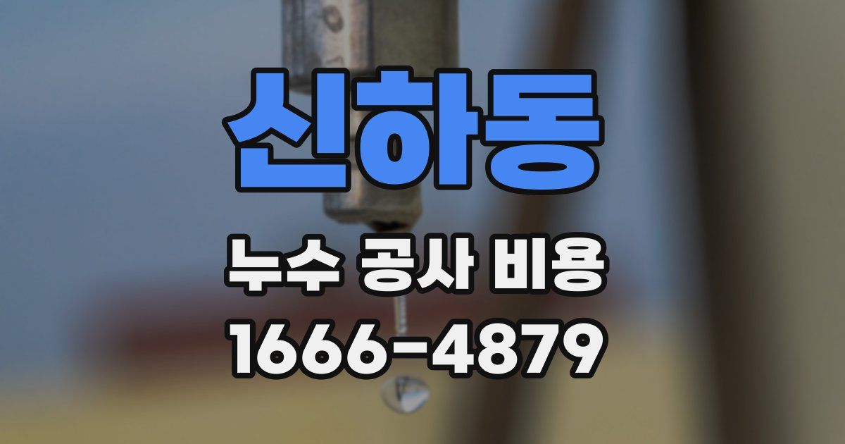신하동 누수 공사 비용
