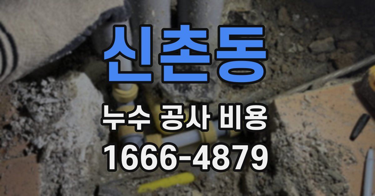 신촌동 누수 공사 비용