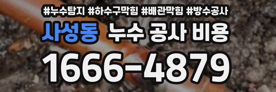 사성동 누수 공사 비용