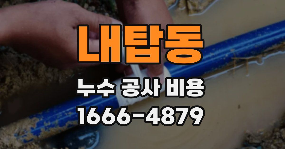 내탑동 누수 공사 비용