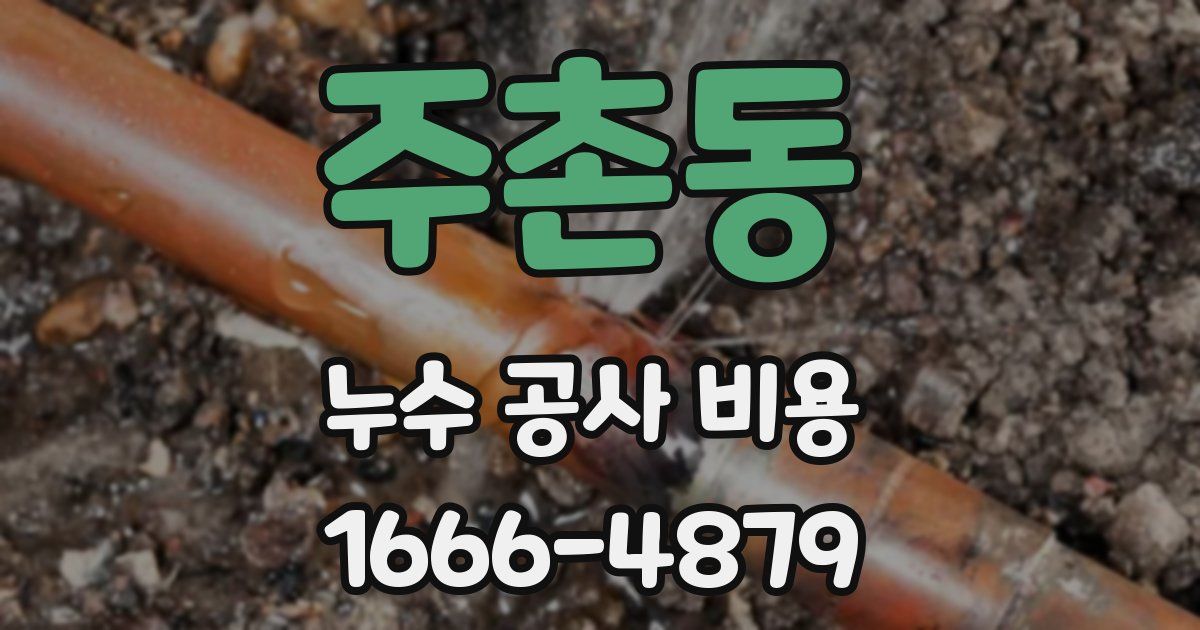 주촌동 누수 공사 비용