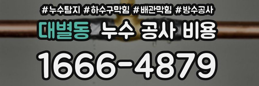 대별동 누수 공사 비용
