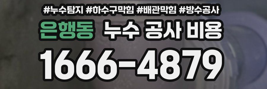 은행동 누수 공사 비용