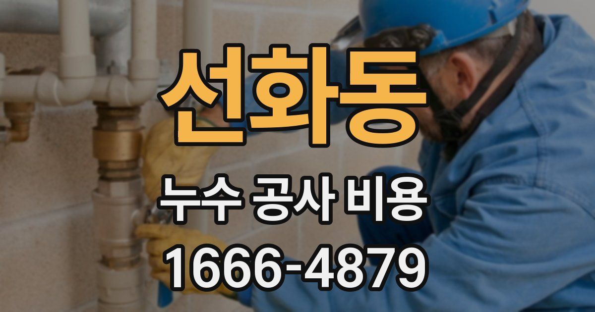 선화동 누수 공사 비용