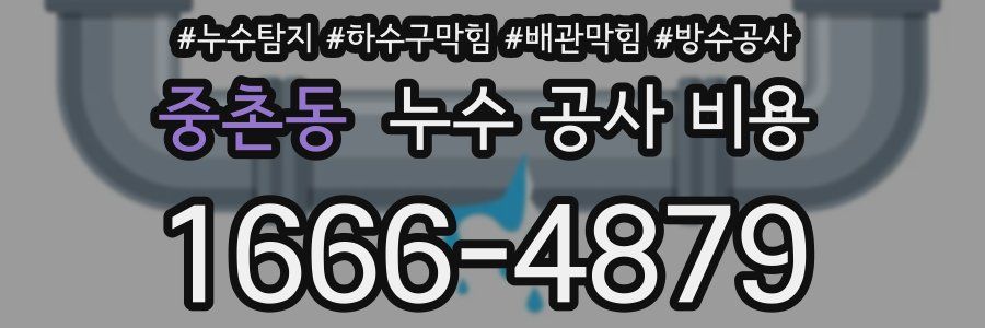 중촌동 누수 공사 비용