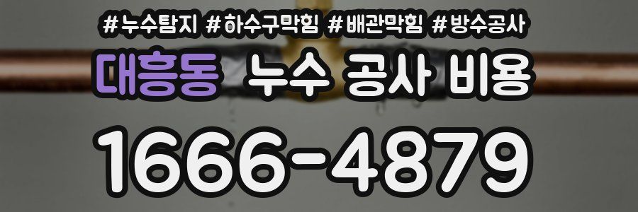 대흥동 누수 공사 비용