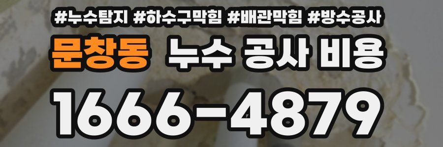 문창동 누수 공사 비용