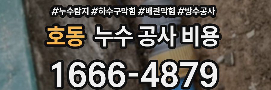 호동 누수 공사 비용