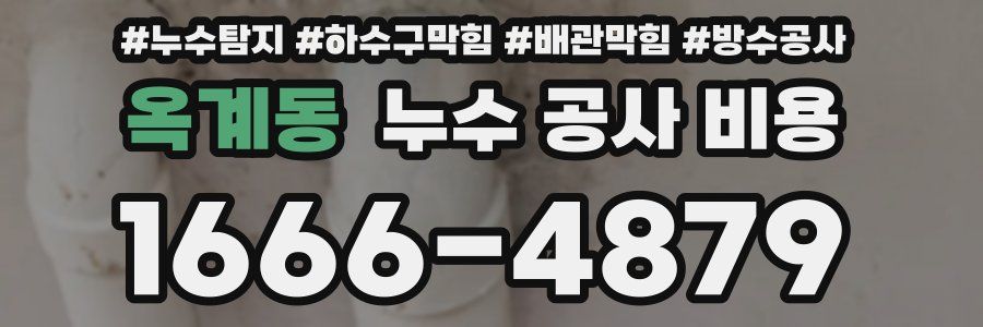 옥계동 누수 공사 비용