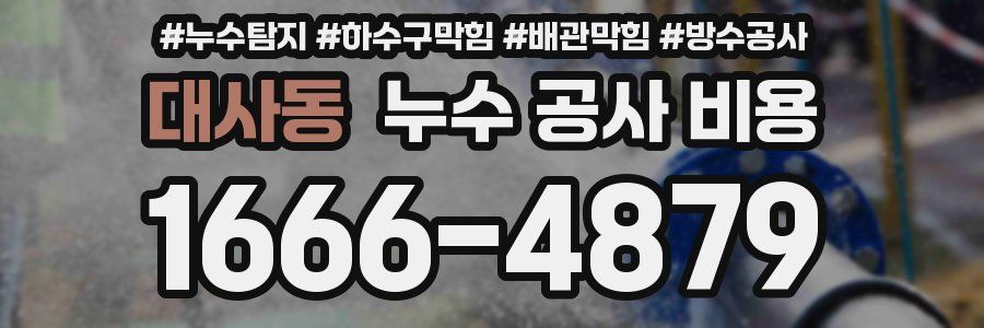 대사동 누수 공사 비용