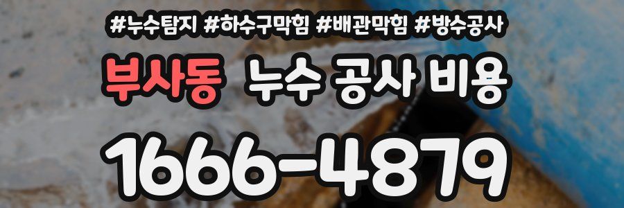 부사동 누수 공사 비용