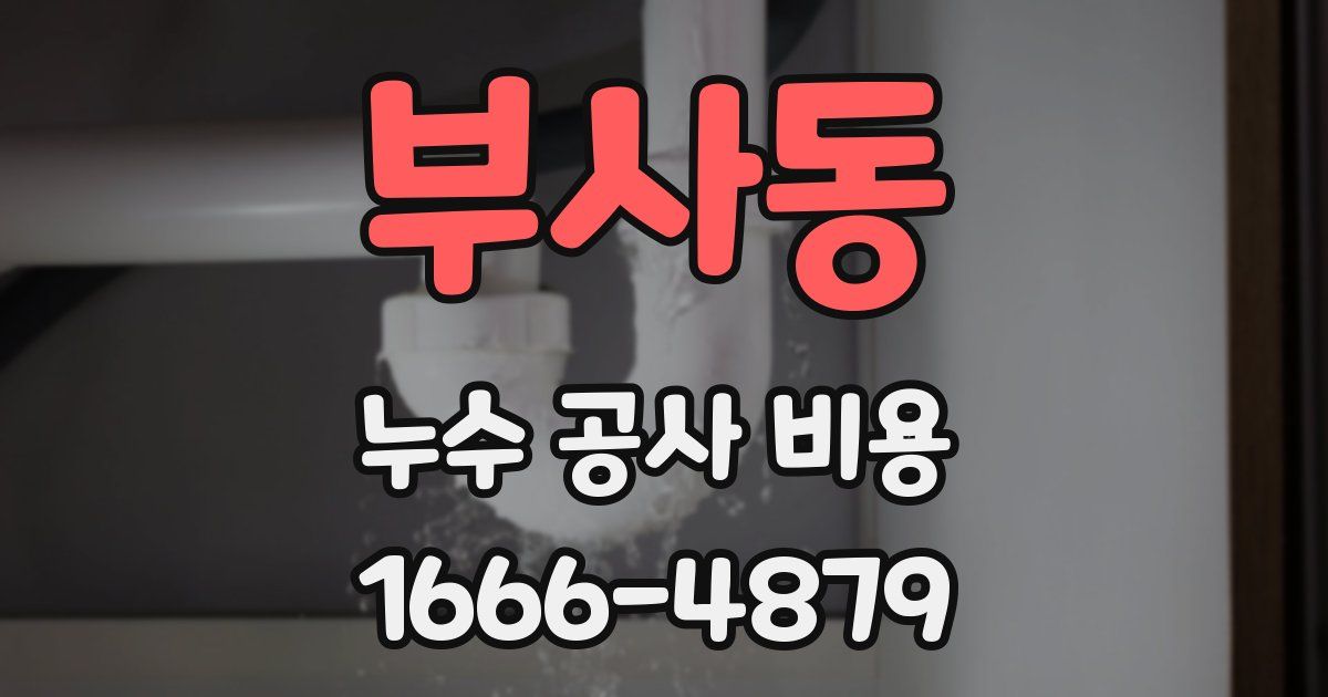 부사동 누수 공사 비용