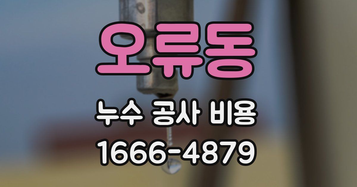 오류동 누수 공사 비용