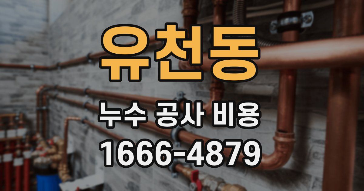 유천동 누수 공사 비용