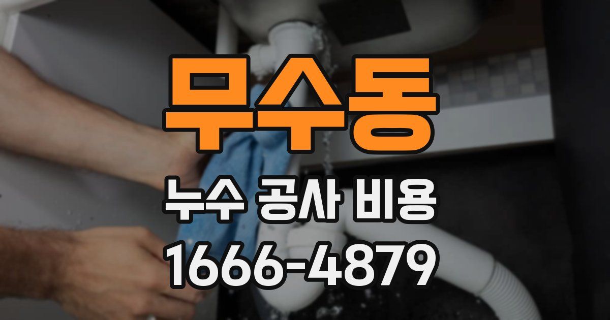 무수동 누수 공사 비용