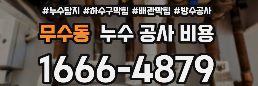 무수동 누수 공사 비용