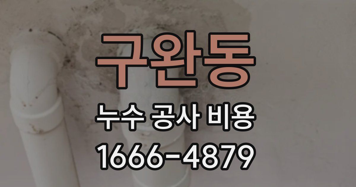 구완동 누수 공사 비용