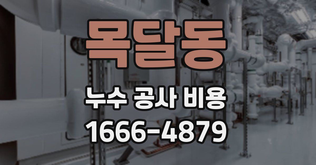 목달동 누수 공사 비용