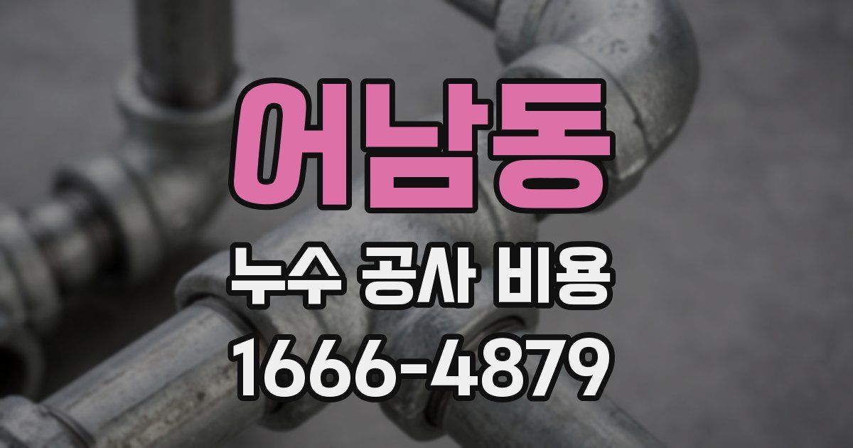 어남동 누수 공사 비용