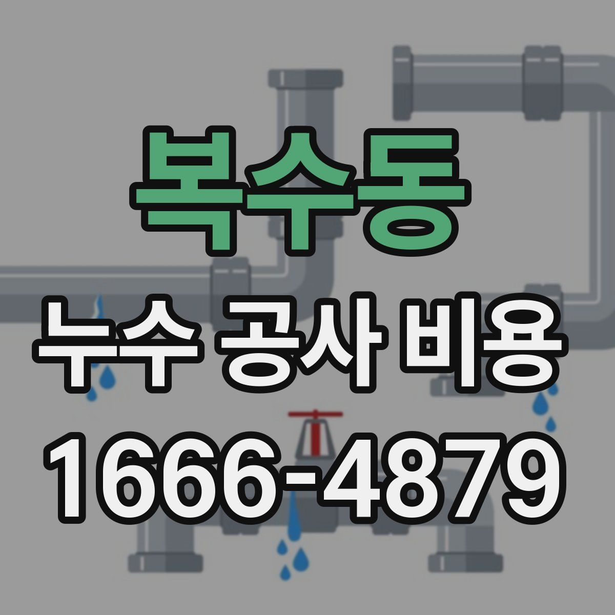 복수동 누수 공사 비용