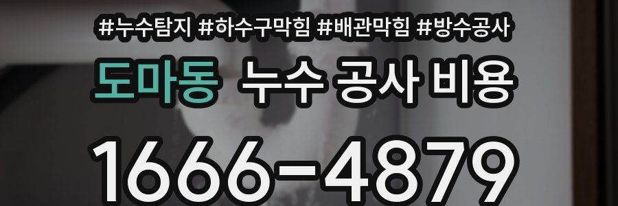 도마동 누수 공사 비용