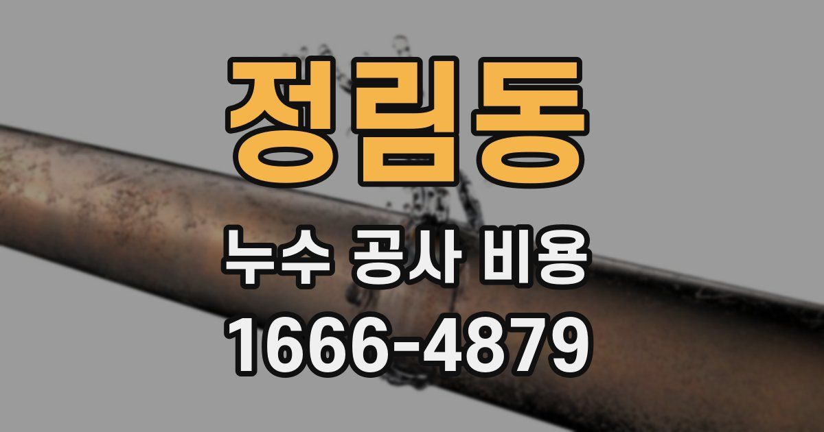 정림동 누수 공사 비용