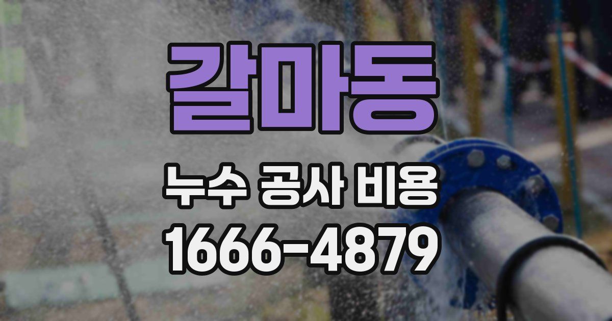 갈마동 누수 공사 비용