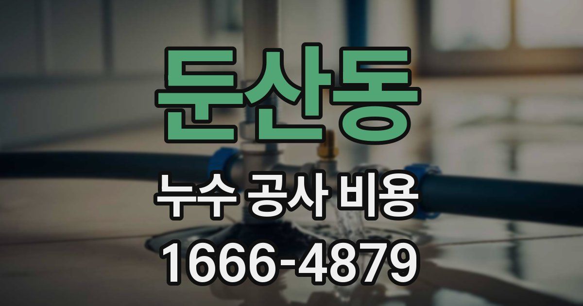 둔산동 누수 공사 비용