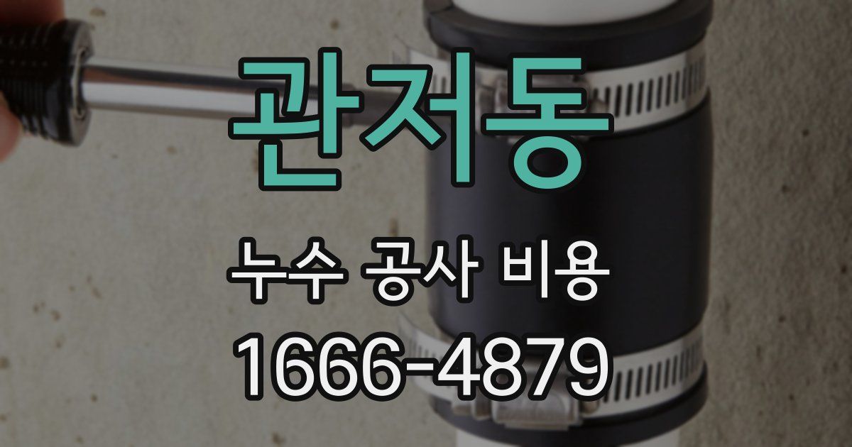관저동 누수 공사 비용