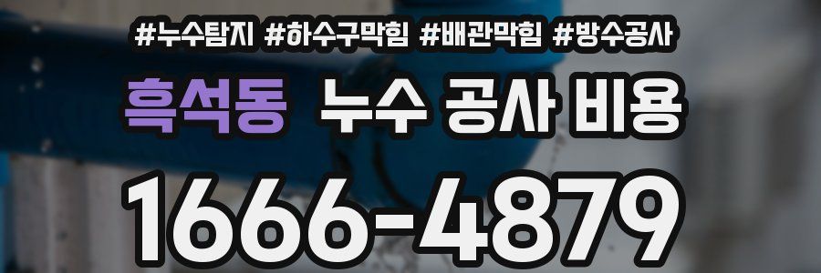 흑석동 누수 공사 비용