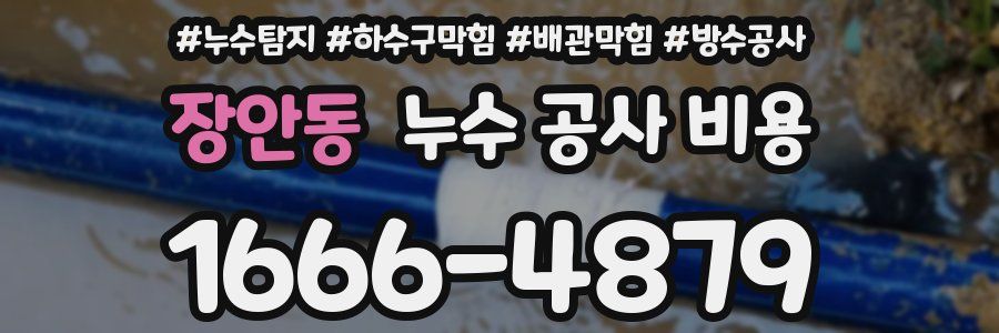 장안동 누수 공사 비용