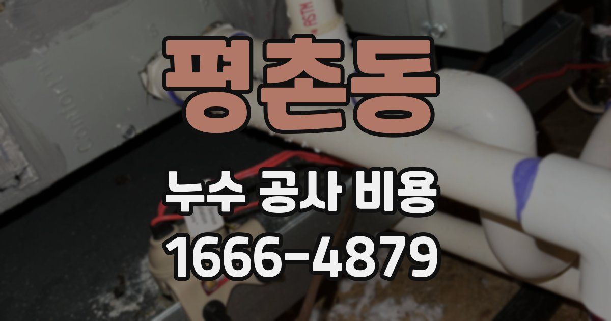 평촌동 누수 공사 비용