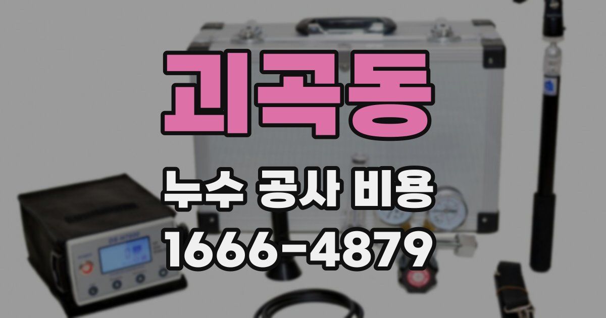 괴곡동 누수 공사 비용