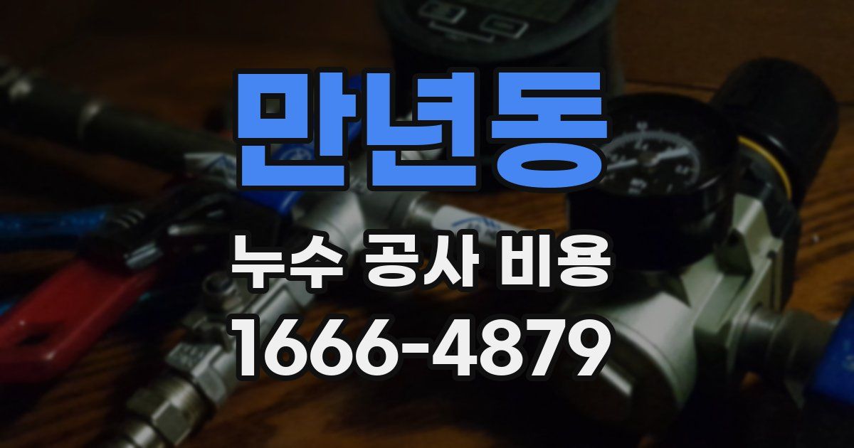 만년동 누수 공사 비용