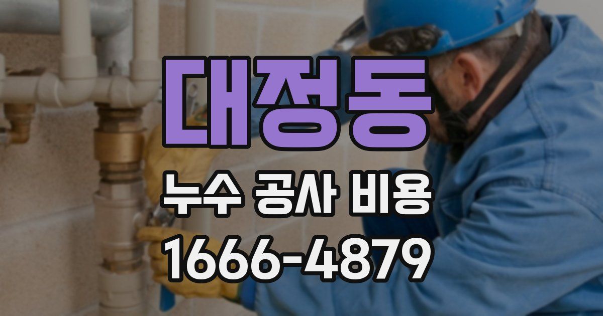 대정동 누수 공사 비용