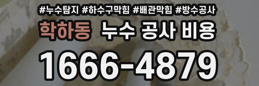 학하동 누수 공사 비용