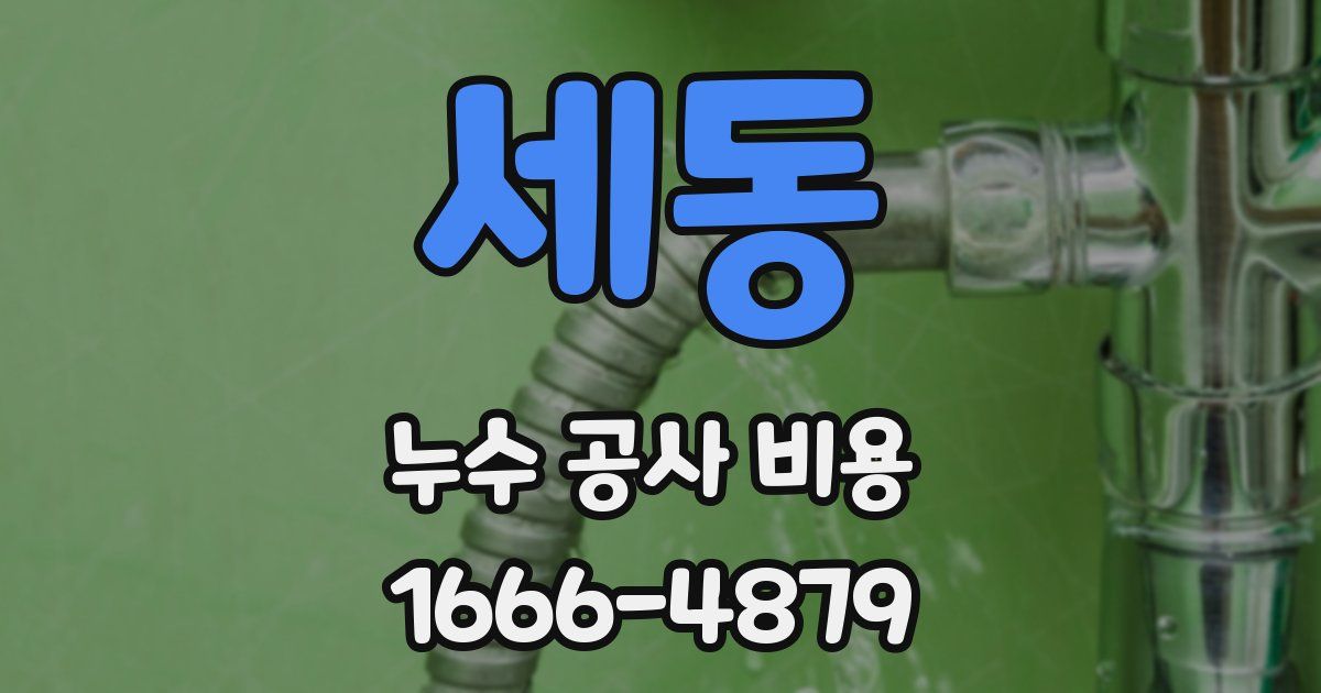 세동 누수 공사 비용