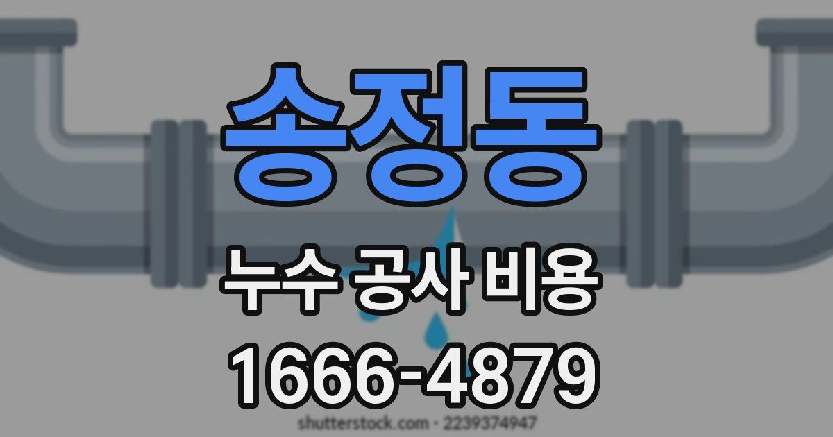 송정동 누수 공사 비용