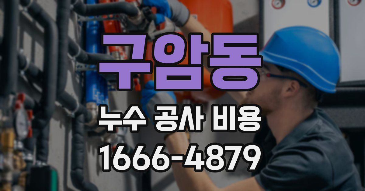 구암동 누수 공사 비용