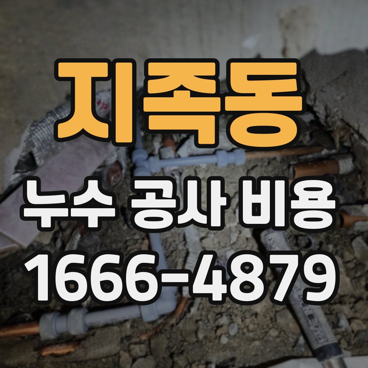 지족동 누수 공사 비용
