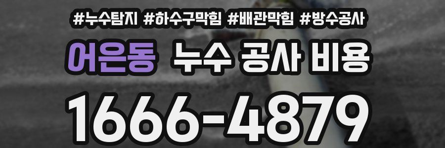 어은동 누수 공사 비용