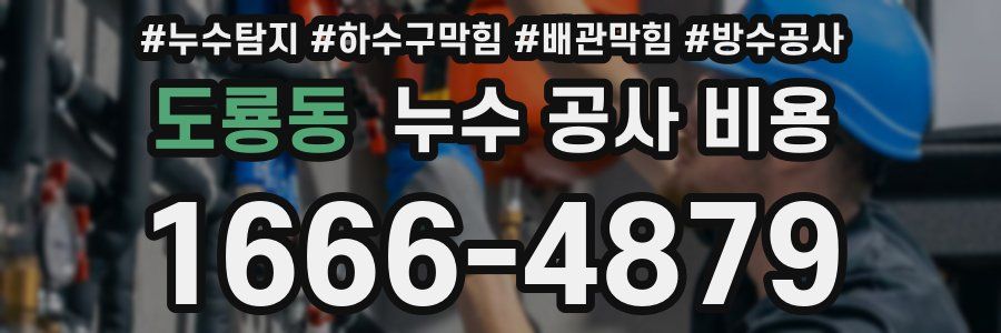 도룡동 누수 공사 비용